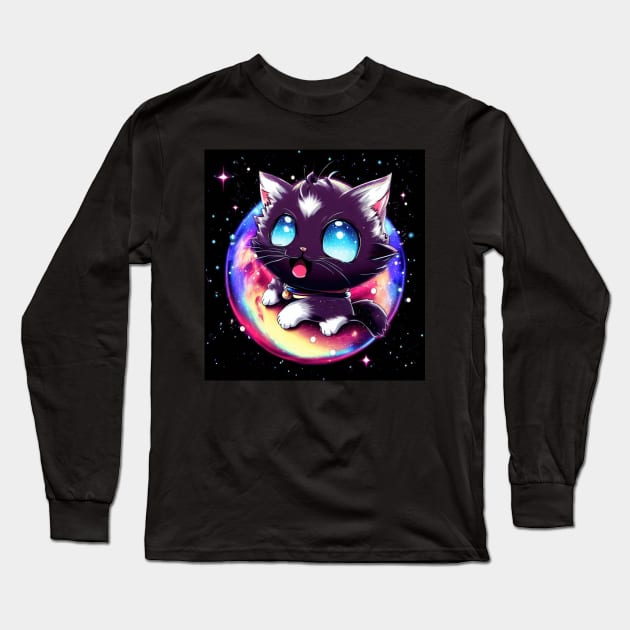 Space Cat Series Alpha Long Sleeve T-Shirt by Shopping Dragons